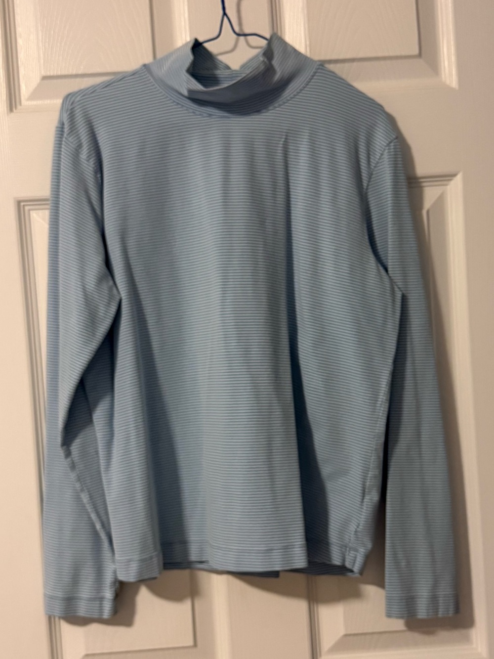 Women’s Eddie Bauer Light Blue Long-Sleeve Mock Neck Sweater